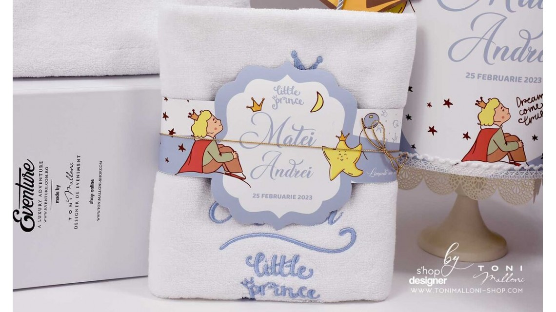 Trusou de botez cu broderie personalizata pentru baieti, Micul print, Le petit prince  20